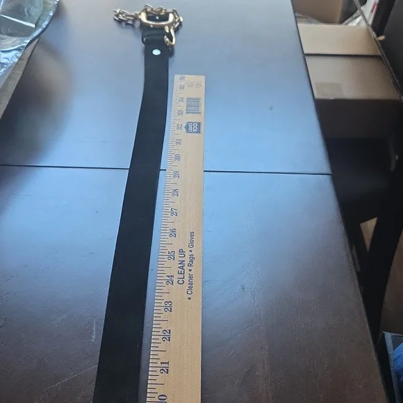 Beautiful Black Leather Belt w Gold Hardware By Rag & Bone. Great Condition! M - Picture 7 of 10